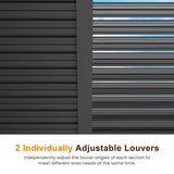 12'x20' Adjustable Louvered Pergola For Patio, Aluminum