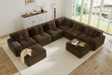 CORDELIA 151" 6-Seater Sofa with 2 Ottomans