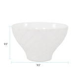 White Harlequin Earnware Pot- Large