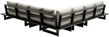 Maldives - 5 Piece Water Resistant Outdoor Patio Modular Sectional With Gray Base