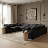 Indulge - Linen 8 Piece Modular Cloud Sectional Sofa