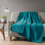 Heated 60x70" Plush Electric Throw Blanket, Teal