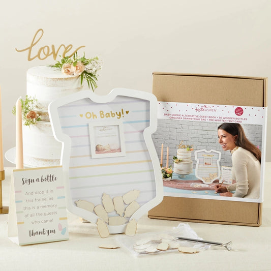 Onesie Baby Shower Guest Book Alternative Frame