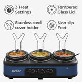 Triple Slow Cooker Buffet Servers and Warmer