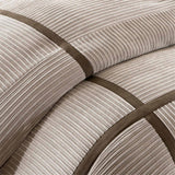 Lightweight Corduroy 7-Piece Comforter Set, Taupe