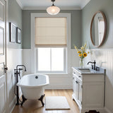 Matte Solid Room Darkening Cordless Roman Blind, Ivory
