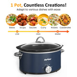 3 Qt Slow Cooker & Mini Food Warmer with 3 Heating Settings