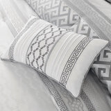 Wholesale Greek Key Traditional 7-Piece Comforter Set, Soft Grey