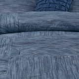 Seersucker Comforter Set, Navy Blue