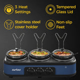Triple Slow Cooker Buffet Servers and Warmer