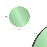 Balducci Round Emerald Green Mirror Large