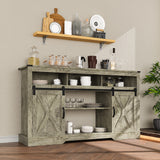 65-inch Farmhouse Tv Stand with Barn Doors – Rustic Console