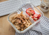 Moss & Stone 2-Piece Divided Glass Food Containers