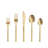 Arezzo Brushed Gold 20pc Flatware Set
