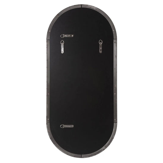 Steele Capsule Mirror in Brushed Black