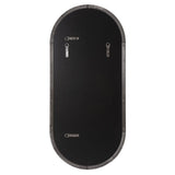 Steele Capsule Mirror in Brushed Black