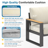 Aluminum Outdoor Loveseat, All-Weather Metal Patio Loveseat