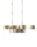 Grand Lotus Oval Silver Chandelier