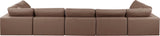 Comfy - 7 Piece Faux Leather Modular Armless Sectional
