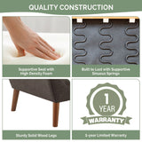 Modern Mid-Century Accent Arm Chair, Charcoal Gray *