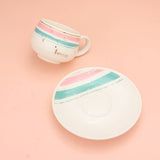 Cute Bunny Ceramic Mug Cup & Saucer Set