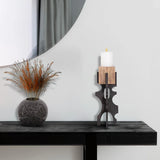 Cade Architectural Pillar Candle Holder- Short