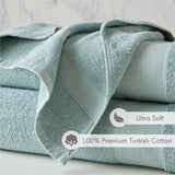 500GSM Turkish Cotton Quick Dry Plush Towel Set, Seafoam