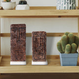 Modern Man Sculpture in Aluminum with Marble Base- Short