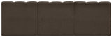 Arc - Boucle Fabric 3 Piece Modular Straight Sofa - Brown