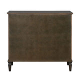 European Country Style Farmhouse 4-Drawer Dresser, Brown *