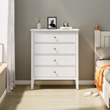 Elegant 5-Drawer Dresser Antique White For Bedroom