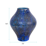 Zynsky Art Glass in Deep Azure Blue- Short