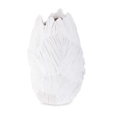 Abstract Elm Short Vase in White