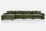 DESEO 170" 4-Seater Sofa with 1 Ottoman