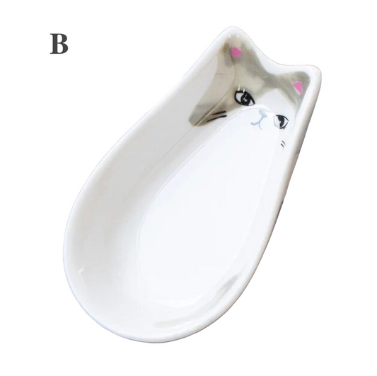 Japanese Cat Ceramic Tiny Plate Seasoning Dish