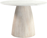 Liona - 42" Marble And Mango Wood Dining Table