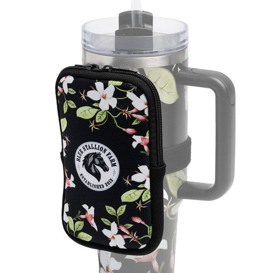 Blue Stallion Black Jasmine Tumbler Pouch