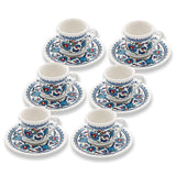 Handmade Porcelain Turkish Coffee Cup & Saucer Set
