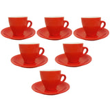 Lorren Home Porcelain Espresso Cups & Saucers, Set of 6