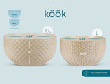Kook Ceramic Nesting Bowls Set of 4, Ivory