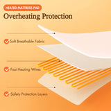 Nonwoven 5 Heat Control Setting Electric Heated Mattress Pad