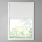 Basketweave Room Darkening Cordless Roman Shade, White