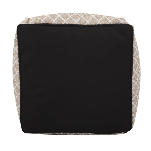 Square Pouf Grille Natural