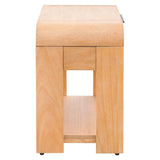 Wholesale Modern One Drawer Waterfall Nightstand, Natural