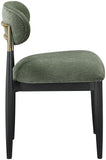 Riccio - Fabric Dining Side Chair (Set of 2) - Black And Gold Frame
