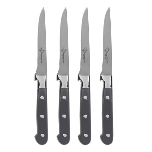 Au Nain Set of 4 Prince Gastronome Steak Knives with Pewter