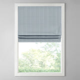 Basketweave Room Darkening Cordless Roman Shade, Blue