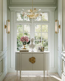 Briallen White Demi-Lune Cabinet