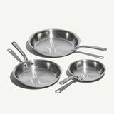 MADE IN Stainless Clad Frying Pan Set