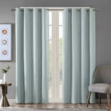 Wholesale Heathered Blackout Window Panel, Aqua Blue
